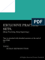 Practise Sets. Human Reproduction Pranavlive