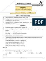 Answer key & Solution Explanation, JEE Main Test Series, 18 Feb 2024