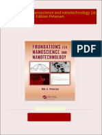 Full Download Foundations for nanoscience and nanotechnology 1st Edition Petersen PDF DOCX