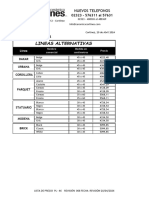 LISTA LINEAS ALTERNATIVAS N°008