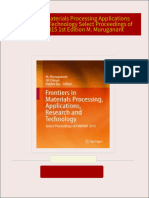 Immediate download Frontiers in Materials Processing Applications Research and Technology Select Proceedings of FiMPART 2015 1st Edition M. Muruganant ebooks 2024