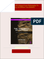 The Spectacle Of Critique From Philosophy To Cacophony 1st Edition Tom Boland download pdf