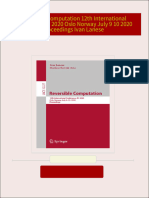 Reversible Computation 12th International Conference RC 2020 Oslo Norway July 9 10 2020 Proceedings Ivan Lanese 2024 Scribd Download