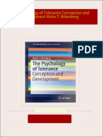 Complete Download The Psychology of Tolerance Conception and Development Rivka T. Witenberg PDF All Chapters