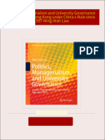 Download full Politics Managerialism and University Governance Lessons from Hong Kong under China s Rule since 1997 Wing-Wah Law ebook all chapters