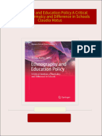 Ethnography and Education Policy A Critical Analysis of Normalcy and Difference in Schools Claudia Matus 2024 Scribd Download