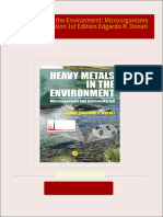 Instant download Heavy Metals in the Environment: Microorganisms and Bioremediation 1st Edition Edgardo R. Donati pdf all chapter