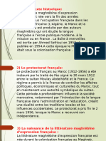 La naissance du courant littéraire : la littérature maghrébine d'expression française