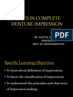 basic in complete denture impression