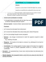 2. Control and Coordination- Notes