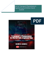 An Introduction to Transport Phenomena in Materials Engineering 2nd Edition David Gaskell All Chapters Instant Download