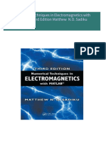 Instant Download Numerical Techniques in Electromagnetics with MATLAB Third Edition Matthew  N.O. Sadiku PDF All Chapters