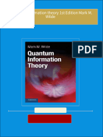 Quantum information theory 1st Edition Mark M. Wilde 2024 scribd download