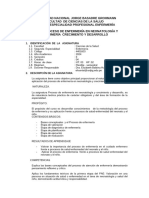 SILABO PROCESO DEENFERMERIA EN NEONATOLGÍA Y  ENFERMERÍA EN CRECIMIENTO Y DESARROLLO