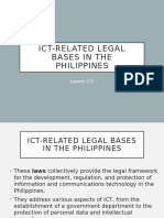 Grade 8 Quarter 1 Lesson 2.5 ICT Related Legal Bases in the Philippines