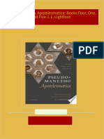 Immediate download Pseudo-Manetho, Apotelesmatica: Books Four, One, and Five J. L. Lightfoot ebooks 2024