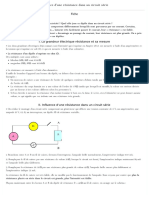 4e Physique Chimie Influence d Une Resistance Dans Un Circuit Serie