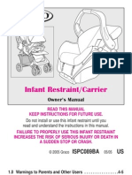 Infant Restraint/Carrier: Owner's Manual