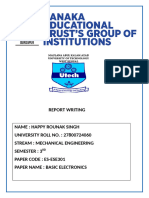 Report Writing Basic Electronics