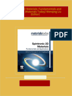 Spintronic 2D Materials: Fundamentals and Applications (Materials Today) Wenqing Liu (Editor) all chapter instant download