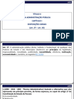 Título II Da Administração Pública. Cap. I Disp. Gerais (Art. 27 – Art. 32)