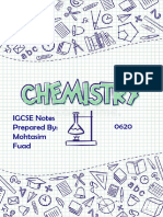 Chemistry Igcse 0620 All Chapter Notes