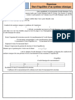 Exercices 3 Etat d’équilibre d’un système chimique