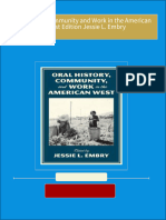 PDF Oral History Community and Work in the American West 1st Edition Jessie L. Embry download