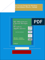 Full download RF Microwave Circuit Design for Wireless Applications 2nd Edition Ulrich L. Rohde pdf docx