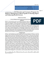 Community Health Education and Awareness Programs for  Diabetes Management in Rural Uganda: Evaluating Impact  and Enhancing Health Literacy (www.kiu.ac.ug)