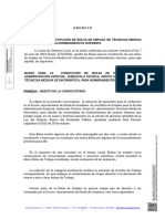 Anuncio Bases para la constitución de una bolsa de empleo de Técnico_a Medio_a de Informática para nombramientos interinos