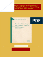 The African National Congress and Participatory Democracy: From People's Power to Public Policy 1st ed. 2020 Edition Heidi Brooks all chapter instant download