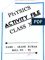 PHYSICS Activity File class 12 (CBSE BOARD) 2024-25