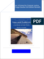 Law and Evidence: A Primer for Criminal Justice, Criminology, and Legal Studies 3rd Edition Nemeth 2024 Scribd Download