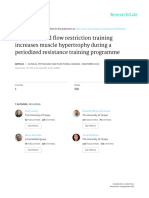 Blood Flow Restriction During Resistance Programme