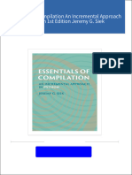 PDF Essentials of Compilation An Incremental Approach in Python 1st Edition Jeremy G. Siek download