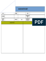 GAUGE MASTER SHEET 