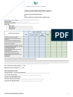 Inspection Checklist Form for door installation