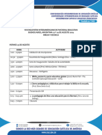 Agenda Viii Encuentro de Pastoral Educativa