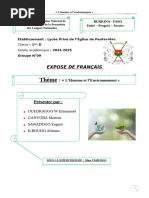 L'Homme Et l'Environnement Groupe 9 p