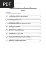 Chapitre 6 - Les opérations relatives aux fournisseurs