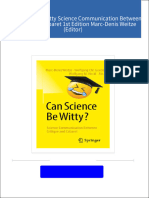 [FREE PDF sample] Can Science Be Witty Science Communication Between Critique and Cabaret 1st Edition Marc-Denis Weitze (Editor) ebooks