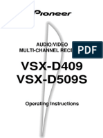 VSX-D409 VSX-D509S: Audio/Video Multi-Channel Receiver