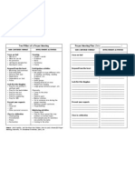 Prayer Meeting Format Template