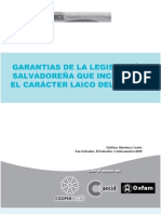 Garantia de La Legislación Salvadoreña Que Inciden en El Caracter Laico Del Estado