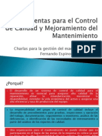 Herramientas para El Control de Calidad Del Mantenimiento