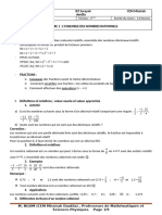 4N1 Chapitre 1 Nombres Rationnels {Q}