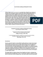 Complexity Decision-Making and Requisite Variety Remington and Pollack