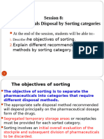 Session 8. Pharmaceuticals Disposal by Sorting Categories