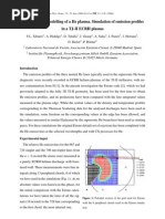 F.L. Tabarés Et Al - First EIRENE Modelling of A He Plasma. Simulation of Emission Profiles in A TJ-II ECRH Plasma